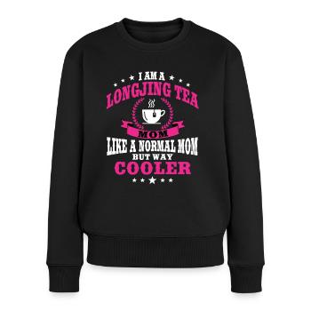 Longjing Tea Mom Outfit for Mother's Day - Women's Premium Organic Jumper - black - Front - Julia (174cm)