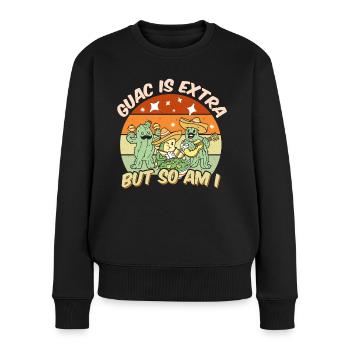 Avocado Guacamole Mexikanisch Mexiko Latino - Frauen Premium Bio Pullover - Schwarz - Vorne - Julia (174cm)
