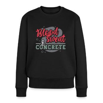 Finition de béton Blood Sweat & Mason de béton - Pull Premium bio Femme - noir - Devant - Julia (174cm)