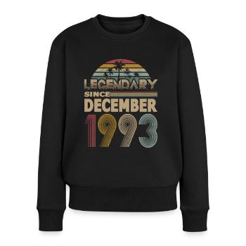 30. Geburtstag Jahrgang Dezember 1993 Legendary - Frauen Premium Bio Pullover - Schwarz - Vorne - Julia (174cm)