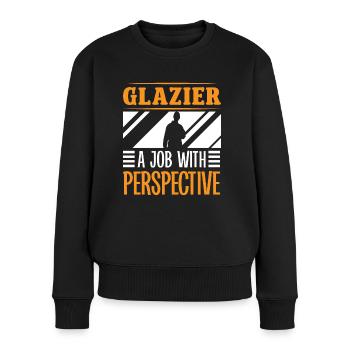 Glaser Glazier Job With Perspective Glaserarbeiter - Women's Premium Organic Jumper - black - Front - Julia (174cm)
