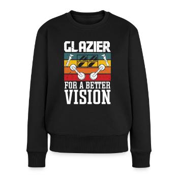 Glaser Glazier For A Better Vision Glaserarbeiter - Women's Premium Organic Jumper - black - Front - Julia (174cm)