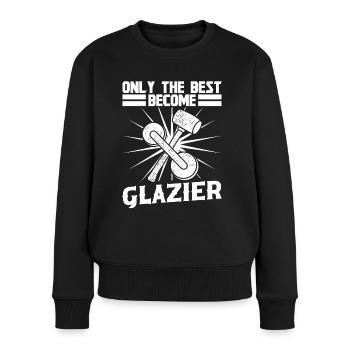 Glazier Best Become Glazier Glazier Glass - Women's Premium Organic Jumper - black - Front - Julia (174cm)