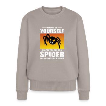 Spinnennetz Vogelspinne Spinnentier Spinnenliebhaber - Frauen Premium Bio Pullover - Taupe - Vorne - Julia (174cm)