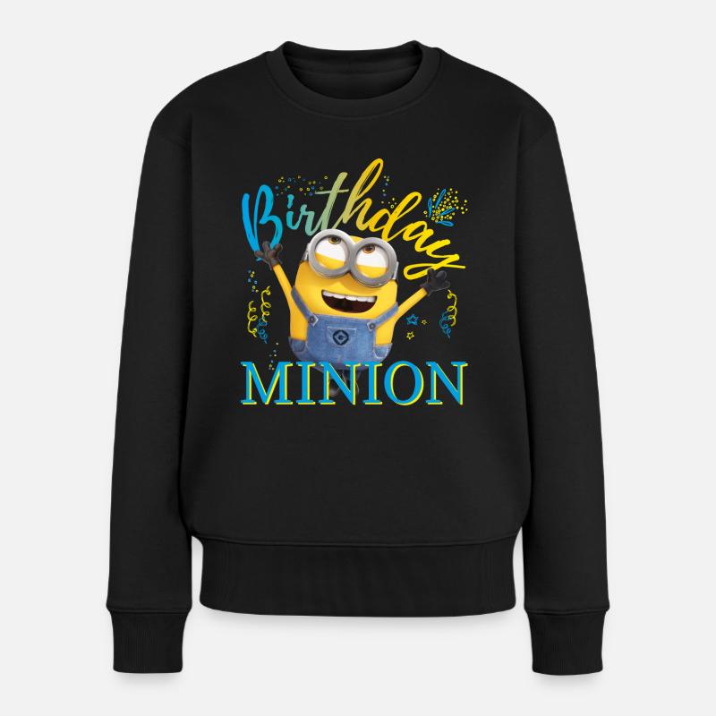 Minions Birthday Minion Avec Confettis - Pull Premium bio Femme - noir