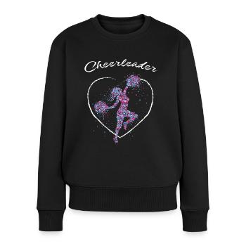 Cheerleader Cheerleading Championship Competition - Women's Premium Organic Jumper - black - Front - Julia (174cm)