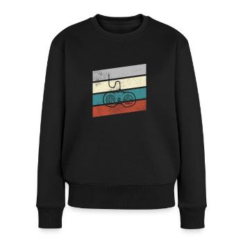 Gaming Retro - Frauen Premium Bio Pullover - Schwarz - Vorne - Julia (174cm)