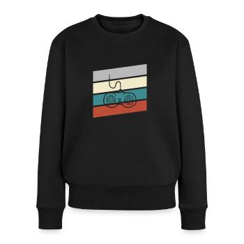 Gaming Retro - Frauen Premium Bio Pullover - Schwarz - Vorne - Julia (174cm)
