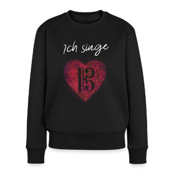Altschlüssel Chor Musik Alt Sängerin Musikerin - Frauen Premium Bio Pullover - Schwarz - Vorne - Julia (174cm)