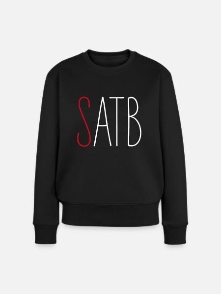 SATB Sopran Sängerin Musikerin Chor Singen - Frauen Premium Bio Pullover - Schwarz