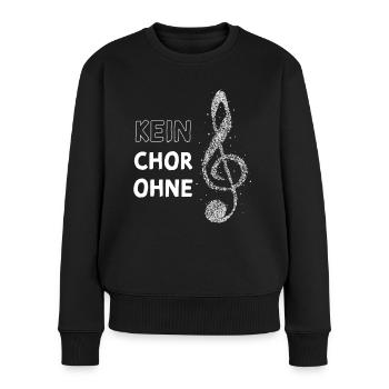 Violinschlüssel Sopran Chor Sängerin Singen Musik - Frauen Premium Bio Pullover - Schwarz - Vorne - Julia (174cm)