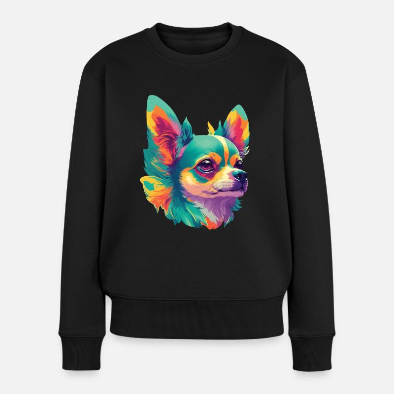 Süßer Chihuahua der ultimative Hundeliebhaber Hund - Frauen Premium Bio Pullover - Schwarz