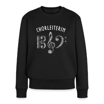 Chorleiterin Chor Musikverein Singen Gesang - Frauen Premium Bio Pullover - Schwarz - Vorne - Julia (174cm)
