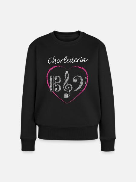 Chorleiterin Chor Musikverein Musik Musikschule - Frauen Premium Bio Pullover - Schwarz