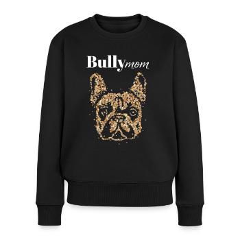 Bully Maman Bulldog Français Bulldog Frenchie - Pull Premium bio Femme - noir - Devant - Julia (174cm)