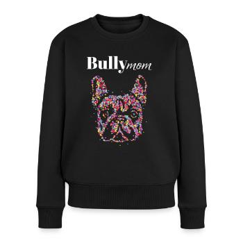 Bully Maman Bouledogue Français Chien Amoureux - Pull Premium bio Femme - noir - Devant - Julia (174cm)