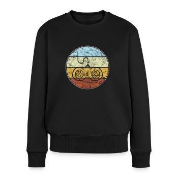 Gaming Retro - Frauen Premium Bio Pullover - Schwarz - Vorne - Julia (174cm)
