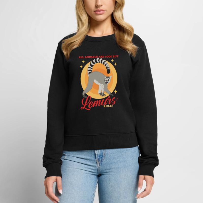 Lemurs Ring-tailed lemur Ringtail Lemure Gift Women's Premium Organic Jumper