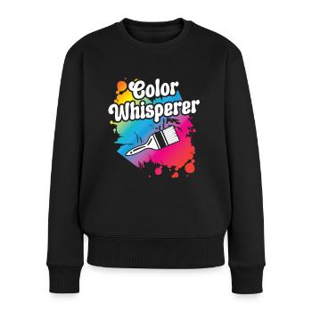 Maler Color Whisperer Lackierer Malerei Künstler - Frauen Premium Bio Pullover - Schwarz - Vorne - Julia (174cm)