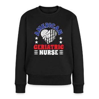 Geriatric Nurse Caregiver - Women's Premium Organic Jumper - black - Front - Julia (174cm)