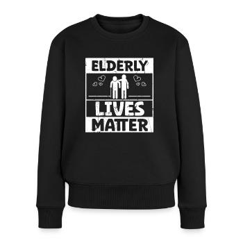 Elderly Lives Matter Caregiver Care - Women's Premium Organic Jumper - black - Front - Julia (174cm)