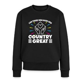 Elderly Caregiver For Who Made Country Great Caregiver - Women's Premium Organic Jumper - black - Front - Julia (174cm)