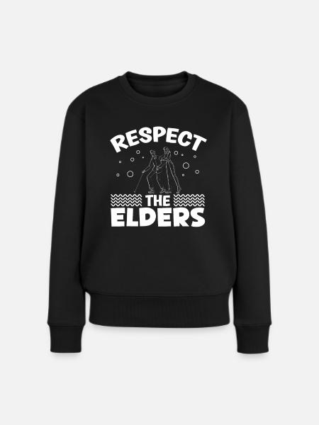 Altenpfleger Respect The Elders Pfleger Pflege - Frauen Premium Bio Pullover - Schwarz
