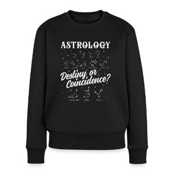 Astrologie Destiny Or Coincidence Esoterik Zeichen - Frauen Premium Bio Pullover - Schwarz - Vorne - Julia (174cm)