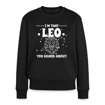 Astrology That Leo You Heard About Esotericism - Women's Premium Organic Jumper - black - Front - Julia (174cm)
