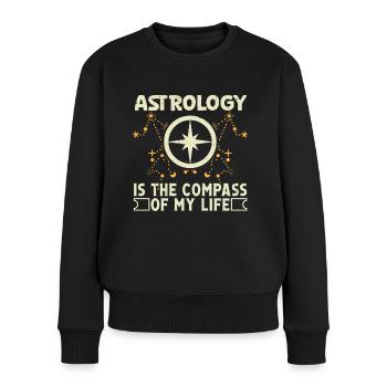 Astrology Compass Of My Life Esoteric Signs - Women's Premium Organic Jumper - black - Front - Julia (174cm)