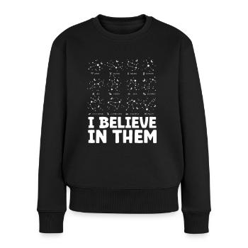 Astrology Believe In Them Esoteric Signs - Women's Premium Organic Jumper - black - Front - Julia (174cm)