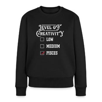 Astrologie Level Of Creativity Esoterik Zeichen - Frauen Premium Bio Pullover - Schwarz - Vorne - Julia (174cm)