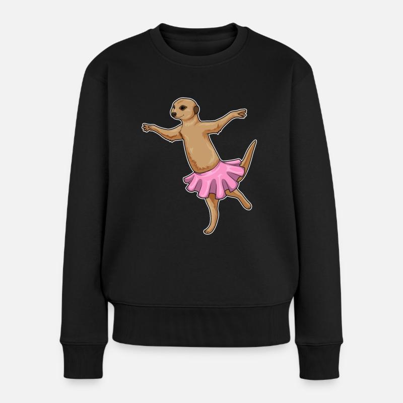 Erdmännchen Ballerina Ballett Tanz - Frauen Premium Bio Pullover - Schwarz