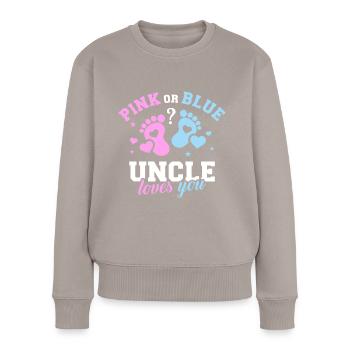 Geschlecht enthüllen Onkel - Frauen Premium Bio Pullover - Taupe - Vorne - Julia (174cm)
