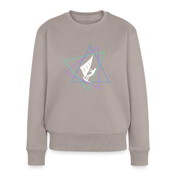 Cerf-volant - Pull Premium bio Femme - taupe - Devant - Julia (174cm)