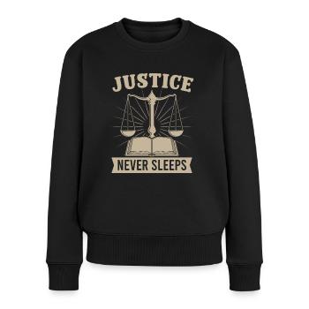 Avocat La justice ne dort jamais Avocat Avocat - Pull Premium bio Femme - noir - Devant - Julia (174cm)