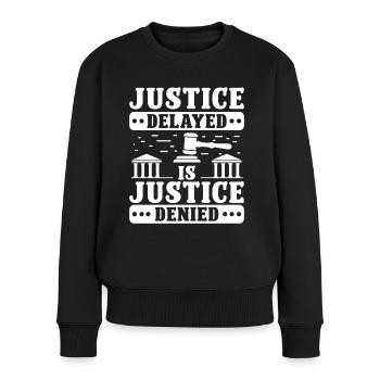 Avocat Justice retardée Avocat refusé - Pull Premium bio Femme - noir - Devant - Julia (174cm)