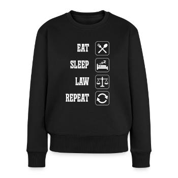 Avocat Manger Dormir Droit Répéter Avocat Avocat - Pull Premium bio Femme - noir - Devant - Julia (174cm)