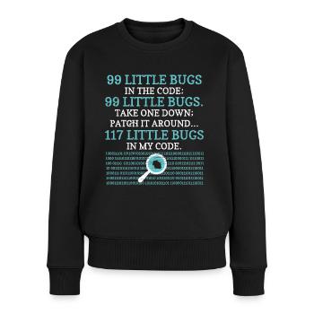 Programmierer Code Coder - Frauen Premium Bio Pullover - Schwarz - Vorne - Julia (174cm)