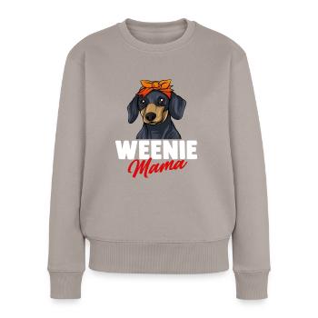 Dachshund Gift Dixie Viennese Doxie Dachshund - Women's Premium Organic Jumper - taupe - Front - Julia (174cm)