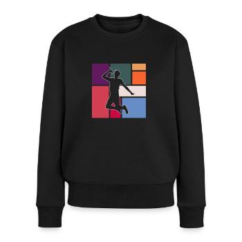 Singen - Frauen Premium Bio Pullover - Schwarz - Vorne - Julia (174cm)