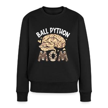 Königspython Schlange Ball Python Geschenk - Frauen Premium Bio Pullover - Schwarz - Vorne - Julia (174cm)