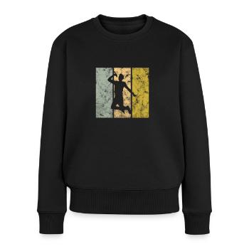 Singen - Frauen Premium Bio Pullover - Schwarz - Vorne - Julia (174cm)