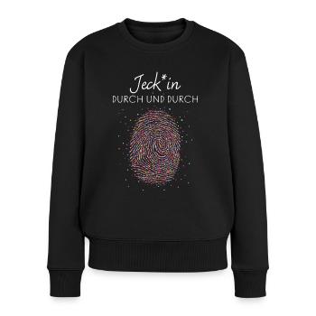 Närrin Karneval Fasching Konfetti 5. Jahreszeit - Frauen Premium Bio Pullover - Schwarz - Vorne - Julia (174cm)