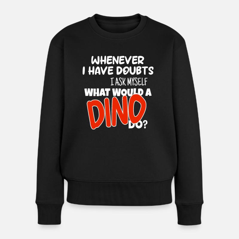 Que ferait un Dino ? - Pull Premium bio Femme - noir