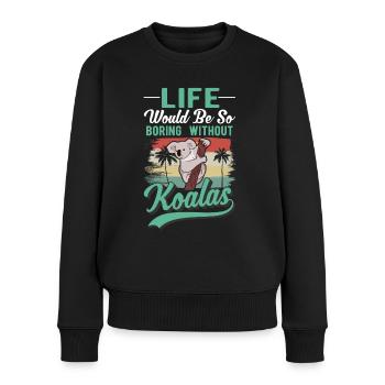 Koala Lover Koala Bear - Women's Premium Organic Jumper - black - Front - Julia (174cm)