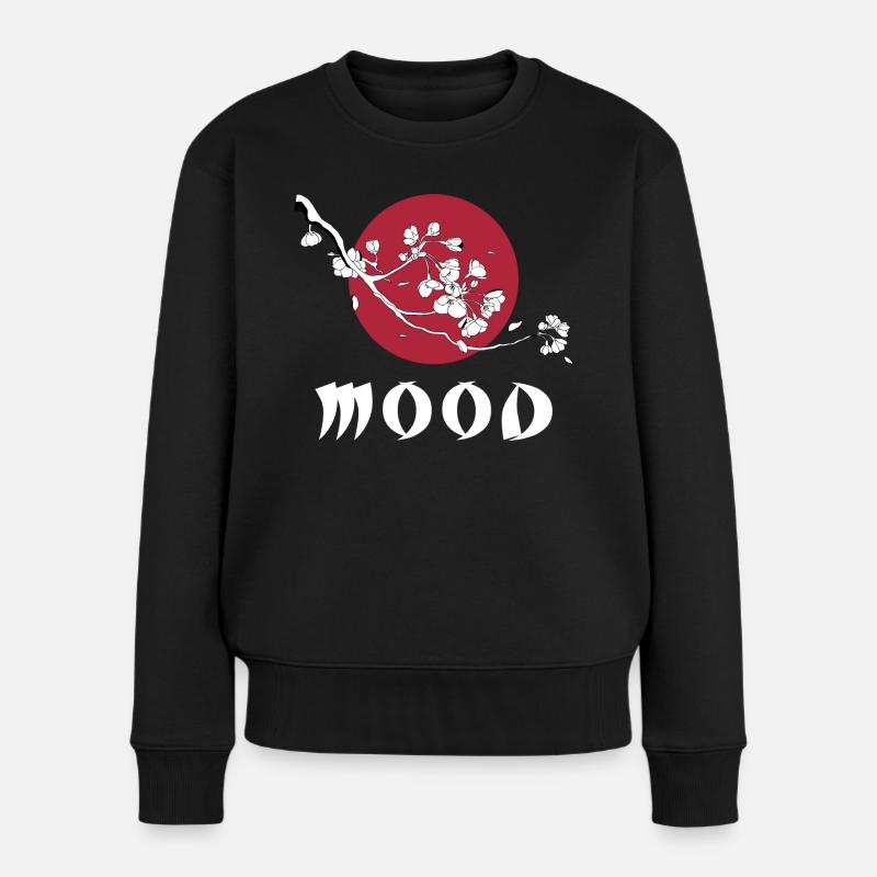 MOOD - Frauen Premium Bio Pullover - Schwarz