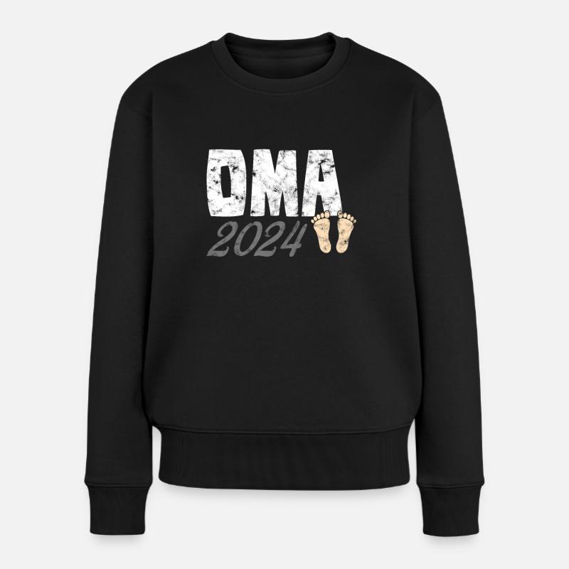 Oma 2024 - Frauen Premium Bio Pullover - Schwarz