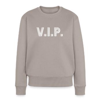VIP - Frauen Premium Bio Pullover - Taupe - Vorne - Julia (174cm)