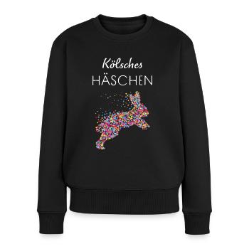 Karneval Konfetti Kölsches Mädche echte Kölnerin - Frauen Premium Bio Pullover - Schwarz - Vorne - Julia (174cm)